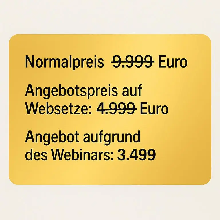 Angebotspreis für den Onlinekurs: 3499